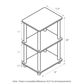 FURINNO Turn-N-Tube 2 Space Shelf, Walnut/Brown