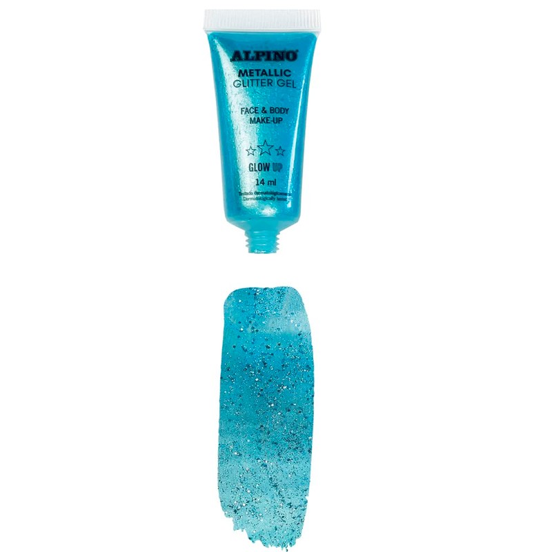 Metallic Glitter Gel Alpine Fiesta Blue Format Pack of 6