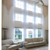 Ikiriska Extra Long Sheer Voile Curtain Sheer Voile with Pocket