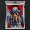 Caroline's Treasures Bloodhound Patriotic American Greeting Cards Pack of 8
