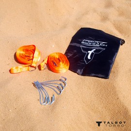 Talbot Torro Speed-Badminton Court Lines, Courtmarking 5,5 m x 5,5 m, in Blister, Neon-Orange, 490185