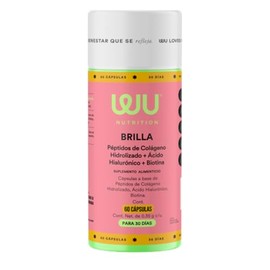 WU Nutrition BRILLA - Colágeno Hidrolizado con Biotina y Ácido Hialurónico - Vitaminas para Mujer A, B, C, D, E y Zinc - Suplemento para Crecimiento d
