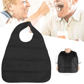 Adult Bib for Eating, Washable Reusable Adult Bibs for Elderly, Adult Bibs for Men,Waterproof Backing for Women with Crumb Catcher,Clothing Protector Waterproof Eating Bibs