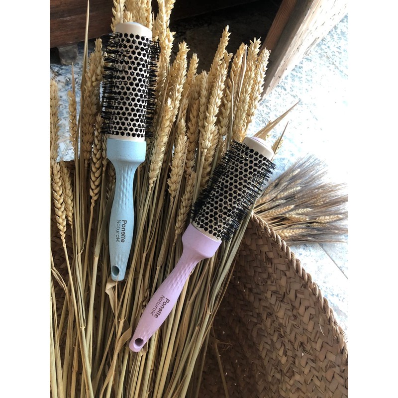 PONETTE Natural – Thermobürste, rund, ECO aus Aluminium mit Keramikbeschichtung,