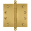 Finsbury Hardware 4.5 Inch Brass Ball Bearing Door Hinges, 4.5
