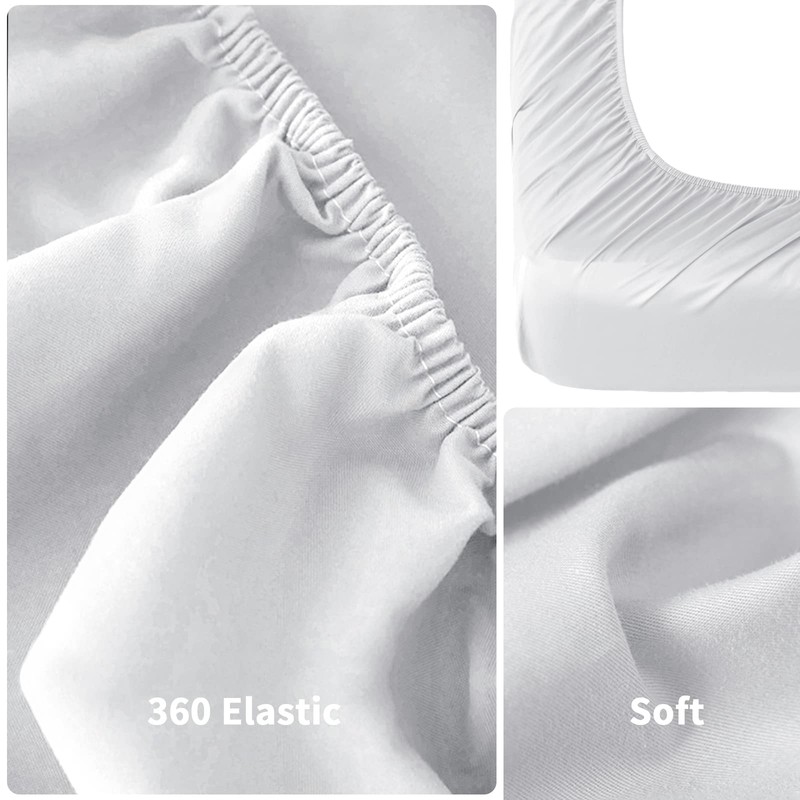 Single Fitted Sheet 90, Bed Sheet In Premium Microfibra Oeko-TEX®