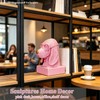 Pink Dog Book Ends for Shelves,Set of 2 Decorative Bookends