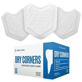 200 Dental Dry Corners, Disposable Saliva Control  Cheek Protection Pads Super Absorbent Non-Woven Padding (Cotton Roll Alternative) (Small)          