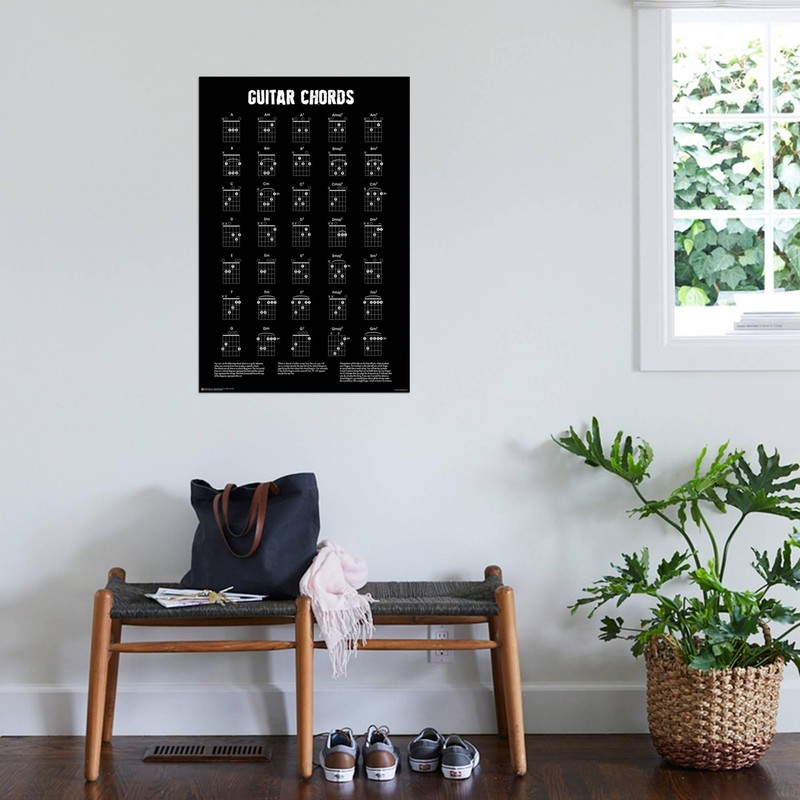 AllPosters Wall Standard Poster Guitar Chords B/W, 24x36