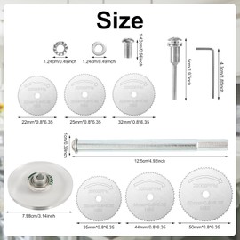 PVC Inside Pipe Cutter Tool Kit, Inside Pipe Cutter for ABS Pipe with 6pcs Saw Blades, Hex Shank and Adjustable Depth Gauge Guide Internal Pipe Cutter Plumbing Tool Set