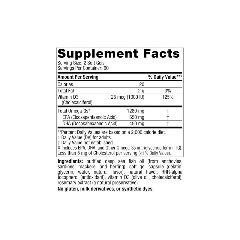 Nordic Naturals Ultimate Omega con Vitamina D3-120 geles blandos para