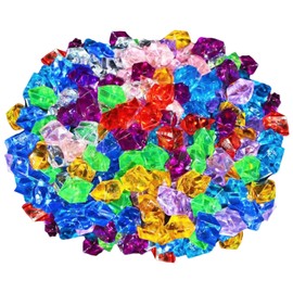 EHDWXVZM Pack of 200 Colourful Gemstones, Irregular Gemstones, Crystal Diamonds, Glitter Gemstones, Wish Bottle Filler, Acrylic Diamonds, DIY Craft Gemstones