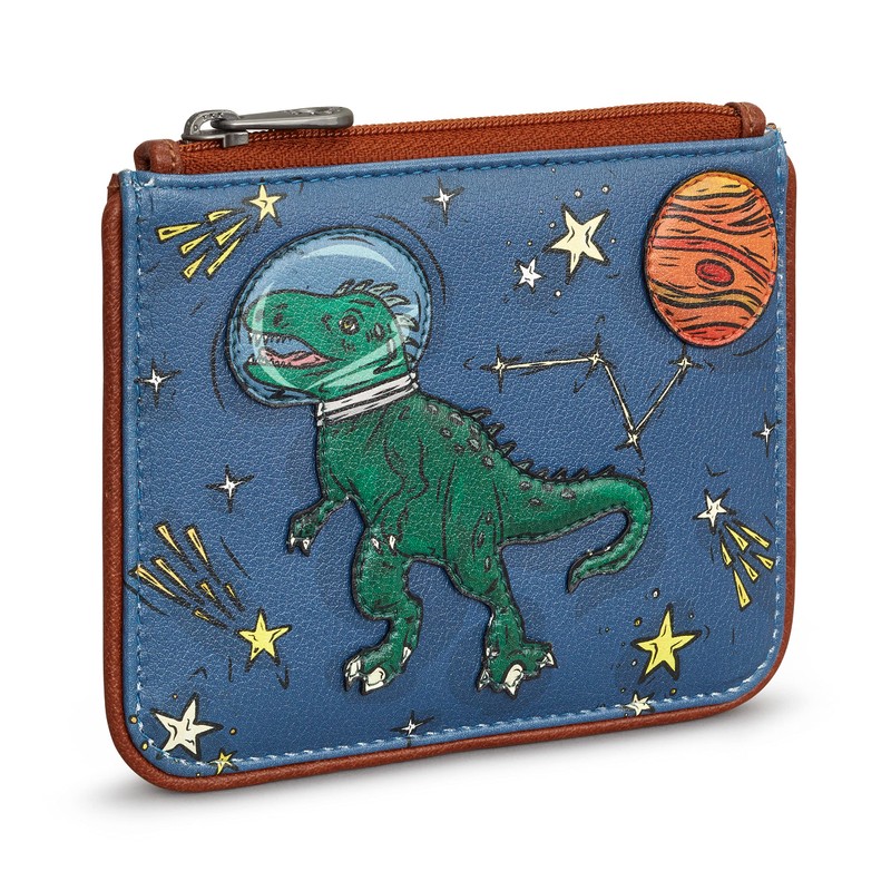 Yoshi Lost in Space T-Rex Zip Top Ladies Purse, RFID