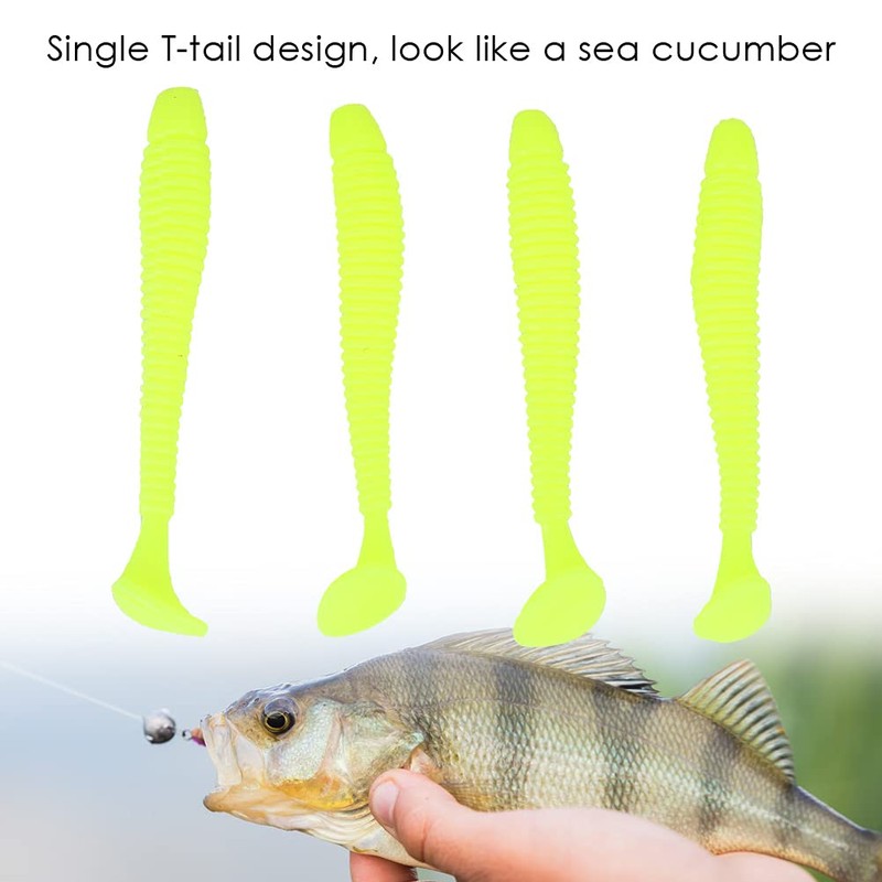 50 Pcs 5cm Soft Plastic Fishing Lures - T Tail