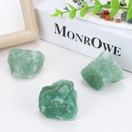 GUJOXILA 1.8"-2.2" Green Aventurine Raw Rough Healing Crystals Natural Stones Rocks Gemstones Protection Reiki Tumbling Cabbing Divination Meditation Fountain Stone 1pcs