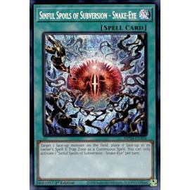 Sinful Spoils of Subversion - Snake-Eye - MP24-EN104 - Prismatic Secret Rare - 1st Edition