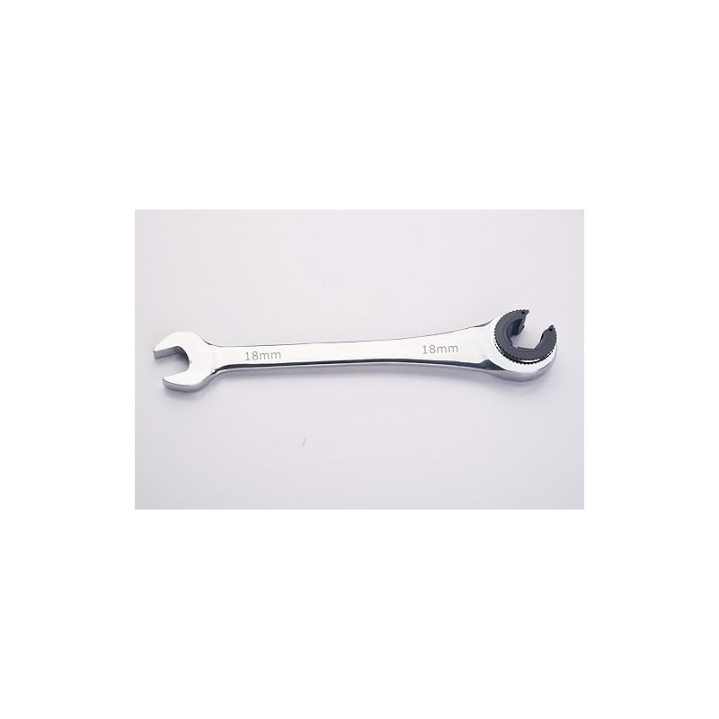 FLZOSPER 18mm Metric Fix Tubing Wrench，Fixed Head Tubing Ratchet Open