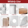 Wideskall® White Round Door Knob Wall Shield Self Adhesive Protector