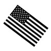 Sosoport 1pc American Flag Garden Banner Decoration Black White Stripe
