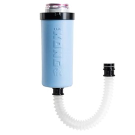 The Kong Skinny Can - Portable Coozie or Bottle Cooler/Cup With Detachable, Expandable, Hose To Funnel Your Drink (Blue)