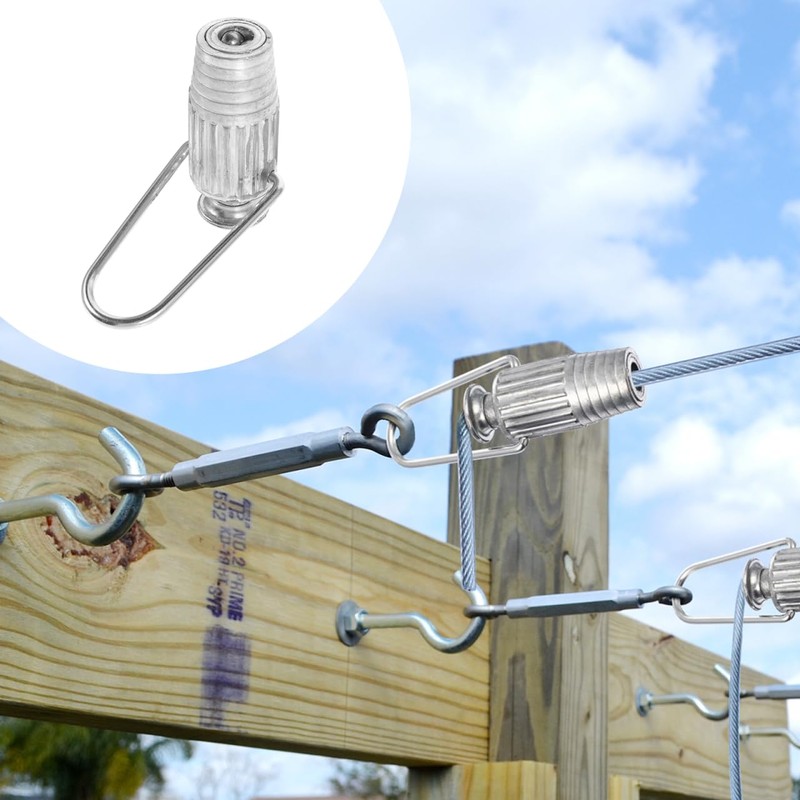 Cabilock 4 pieces metal clothesline tensioner made of aluminium, easy