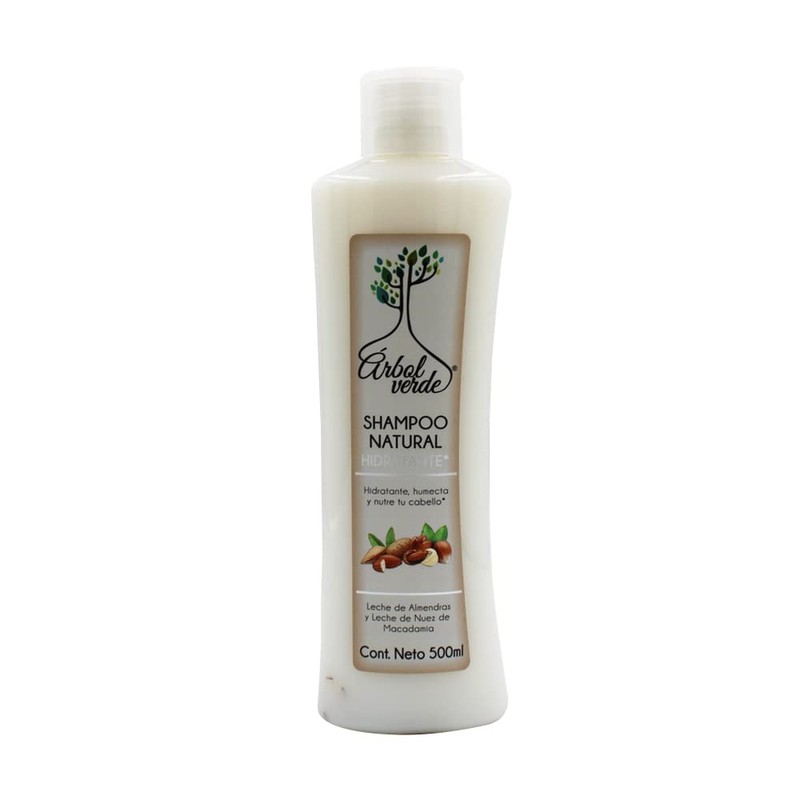 Arbol Verde Shampoo Natural Hidratante con Leche de Almendras y