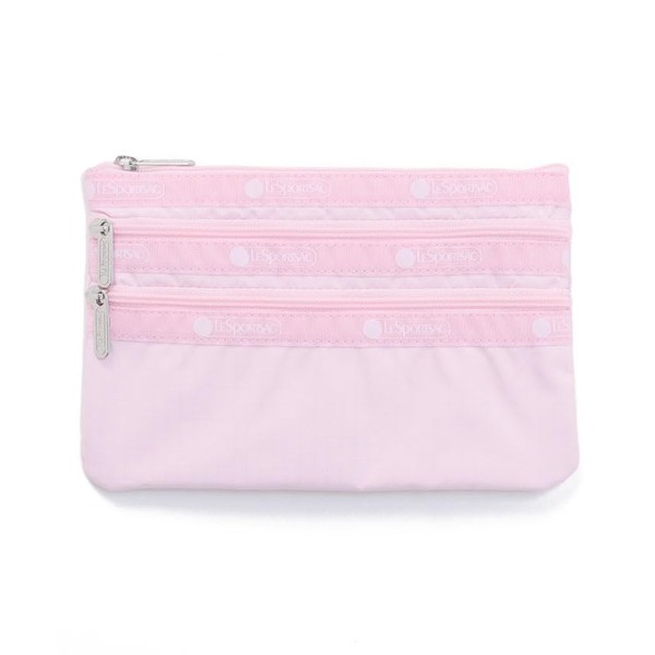 LeSportsac 3ZIP COSMETIC/7158 Official Pouch, powder pink