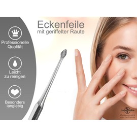 Professional Pedicure File Nail File Metal Corner File for Toenails for Foot Care Corner File Straight Stainless Steel Foot Care Instrument for Ingrown Toenails