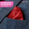 WedDecor Solid Deep Red Satin Pocket Square for Men –