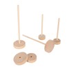 Unfinished Wood Wheels DIY Polished Round Wheel Wooden Pieces for