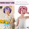 LBYLUS 2 Pcs Satin Bonnet for Kids Sleeping,Kids Bonnets for