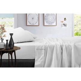 SGI bedding Full XL Size Sheets Luxury Soft 100% Egyptian Cotton - Sheet Set for Full XL Size 54x80 Mattress White Solid 600 Thread Count Deep Pocket…