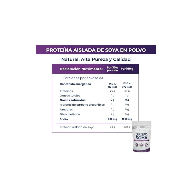 NAIMA Protena Aislada de Soya, 1 kg Suplemento Alimenticio 100