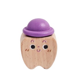 UNiELEMENT Baby Teeth Case, For Kids, Dogs, Cats, Pets, Baby Teeth, Claws, Compact, Wooden, Present, Commemorative, Gift, Celebration (Purple)