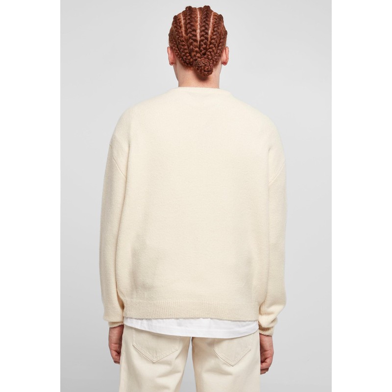 Urban Classics Men's Oversized Chunky Sweater Sweatshirt, Whitesand, 4XL