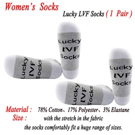 JXGZSO Lucky IVF Socks Lucky Transfer Socks In-vitro IVF Socks Infertility Socks F Embryo Transfer Socks (Lucky IVF Socks 1 Pair)