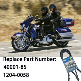 Rear Drive Belt 136T 1" Aramid Drive Belt Compatible with Tour Electra Glide Rider Convertible FLT FLHT FXR 1985-1996, Replace 40001-85 1204-0058