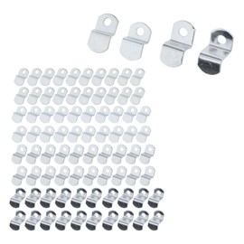 T Tulead 80PCS Offset Canvas Clips Iron Canvas Clips Z Brackets Mirror Mounting Clips Picture Frame Fixing Supporting Clips 4 Sizes (1/8 Inch, 1/4 Inch, 3/8 Inch, 1/2 Inch)