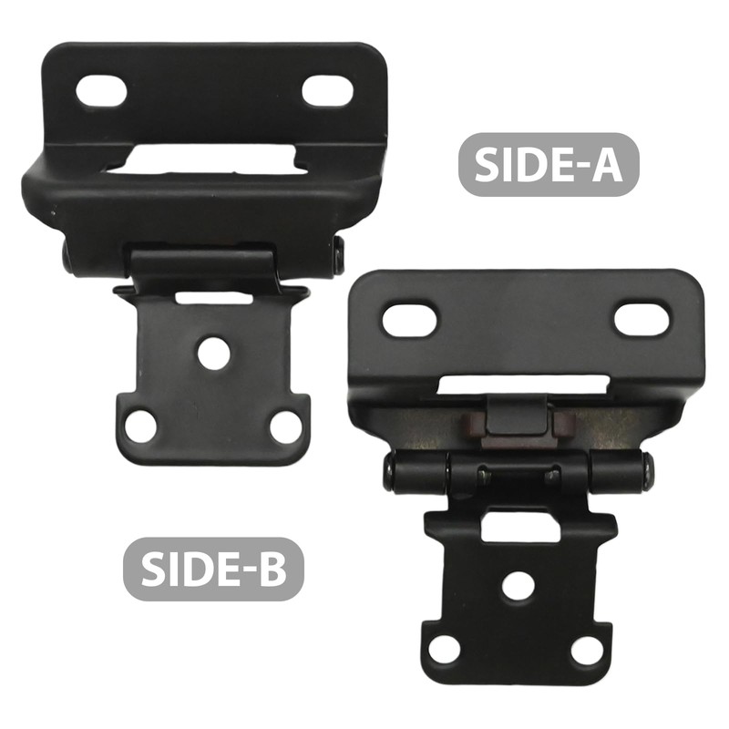 Anxingo 8Pcs 1/2" Overlay Semi Partial Wrap Cabinet Hinges, Steel