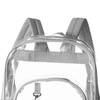 Backpack Schoolbag PVC Waterproof Gray Transparent Large Capacity for School