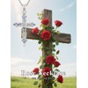 Dorunmo Rose Cross Necklace 925 Sterling Silver Flower Celtic Knot