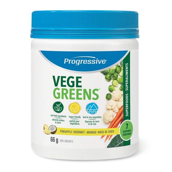 Progressive VegeGreens · Pineapple Coconut, 66 g
