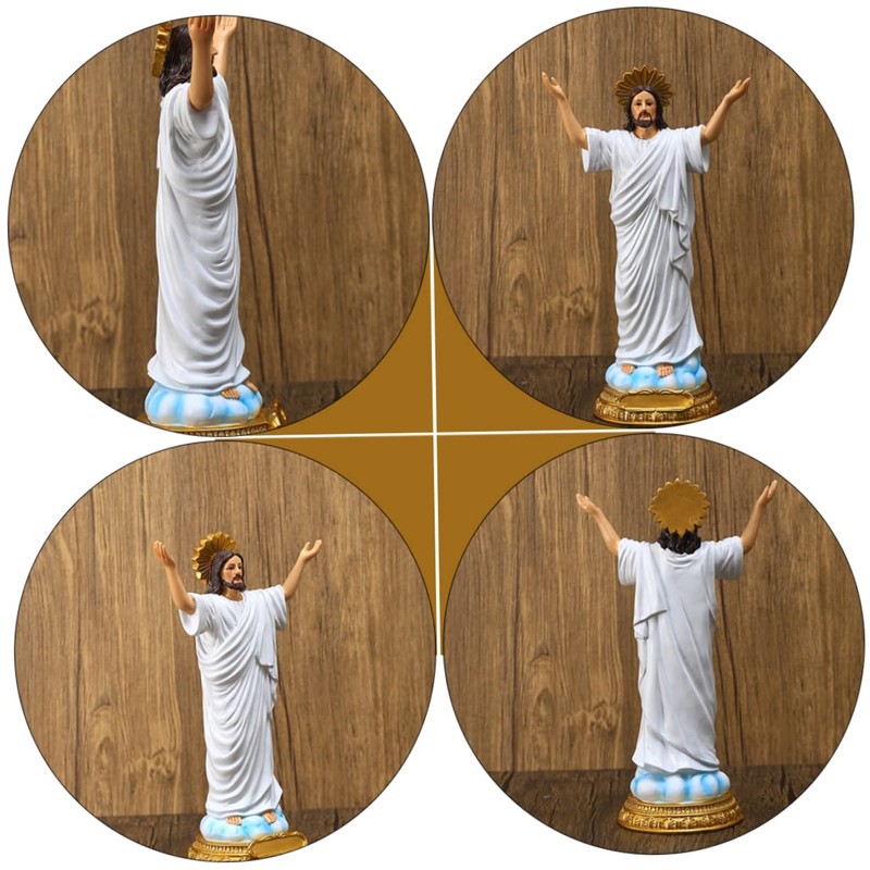 Tofficu Easter Jesus Adornment Statue of Jesus Rebirth Holy Child