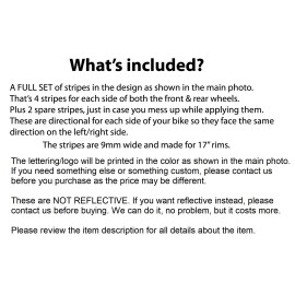 CGD Graphics WHITE GP STYLE CUSTOM RIM STRIPES WHEEL DECALS TAPE STICKERS YAMAHA YZF 600R