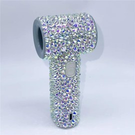 Mixed Sizes Sparkle Rhinestone Five-Speeds 3000MA Summer Hand Fan,Easy Carry Light Weight HeldFan Photography Accessories