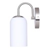 Novalee 1-Light Vanity Fixture – Brushed Nickel, Flat Opal Glass,