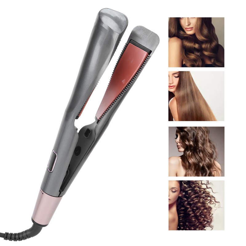 Hair Straightener Curler Professional Temperature Adjustable LCD Curling Iron for