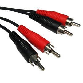 kenable Twin RCA Phono Plugs to Twin Phono Plugs Stereo Audio Cable 0.5m [0.5 metres]