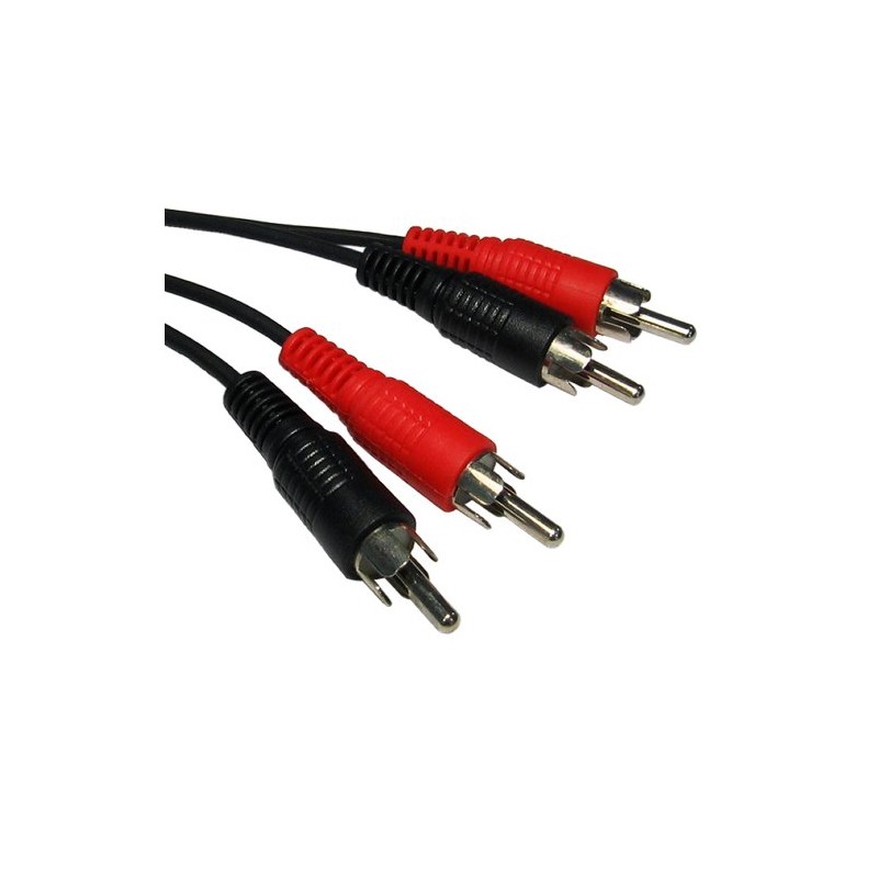 kenable Twin RCA Phono Plugs to Twin Phono Plugs Stereo