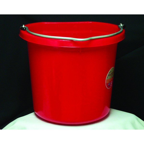 Fortiflex Flat-Back Bucket 6 Gallon Red